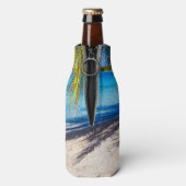 Schatten am Strand Flaschenkühler (Flasche Rückseite)