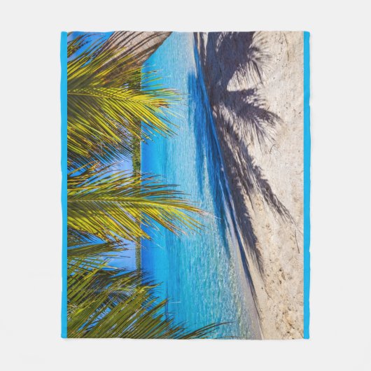Schatten am Strand Fleecedecke (Vorderseite)