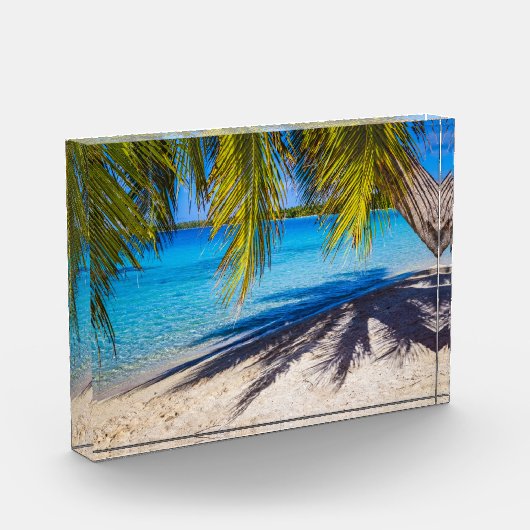 Schatten am Strand Fotoblock (Links)