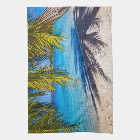 Schatten am Strand Geschirrtuch (Vertikal)