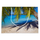 Schatten am Strand Große Geschenktüte (Vorderseite)