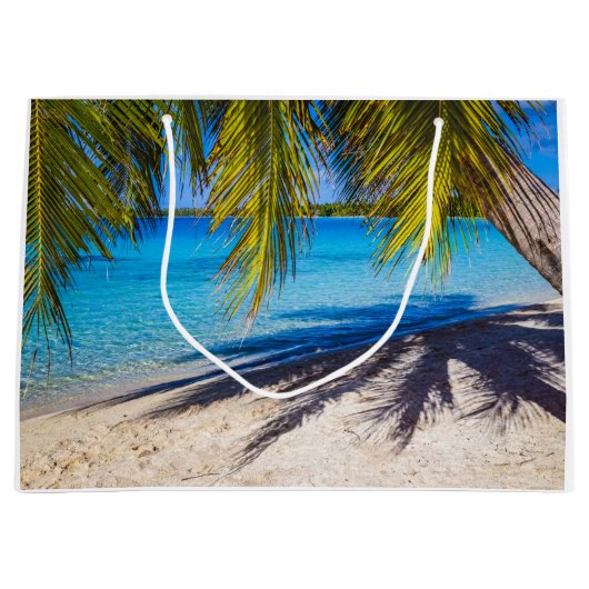 Schatten am Strand Große Geschenktüte (Vorderseite)