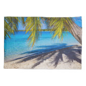 Schatten am Strand Kissenbezug (Rückseite)