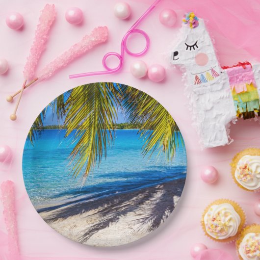 Schatten am Strand Pappteller (Party)