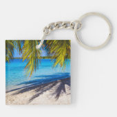 Schatten am Strand Schlüsselanhänger (Rückseite)