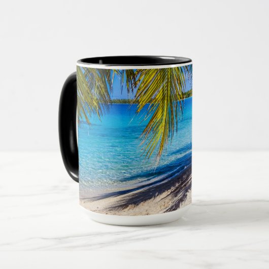 Schatten am Strand Tasse (Vorderseite Links)