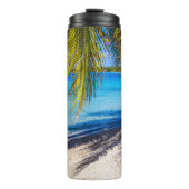 Schatten am Strand Thermosbecher (Vorderseite)