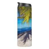 Schatten am Strand Thermosbecher (Nach rechts gedreht)