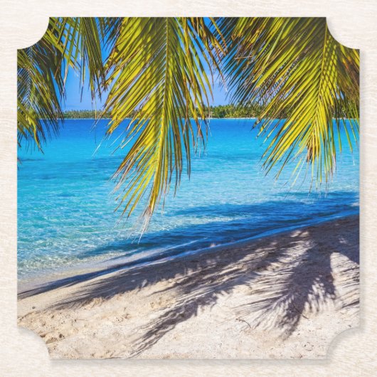 Schatten am Strand Untersetzer (Vorderseite)