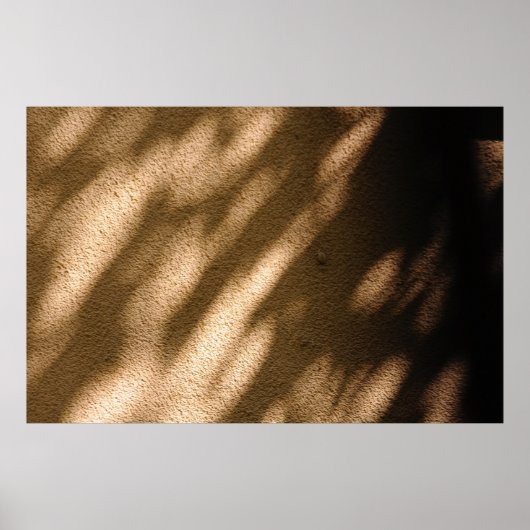 Schatten auf braunem Teppichboden Poster (Vorne)