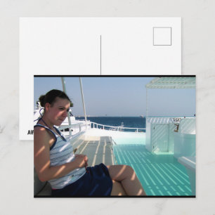 Schatten auf dem Sonnendeck Postkarte