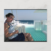 Schatten auf dem Sonnendeck Postkarte (Vorderseite)