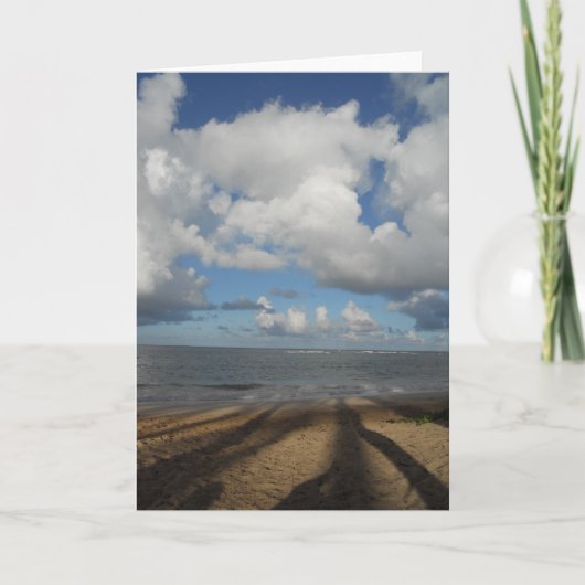 Schatten auf dem Strand in Oahu Karte (Vorderseite)