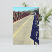 Schatten auf einer Fußbrücke Dankeskarte (Stehend Vorderseite)