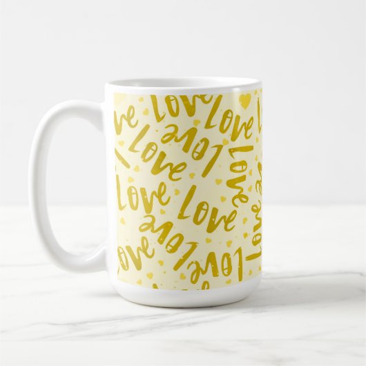 SCHATTEN AUS GELBHAND, DIE VALENTINE-LIEBE ZURÜCKG KAFFEETASSE (Links)