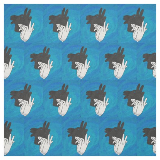 Schatten-Billy-Ziege auf Blau Stoff (Muster)