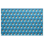 Schatten-Billy-Ziege auf Blau Stoff (Fat Quarter (45,7 x 55,9 cm))