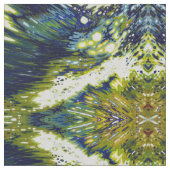 Schatten blauen u. grünen Boho Gewebes durch das Stoff (Nahaufnahme)