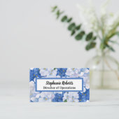 Schatten blauer Blumen Visitenkarte (Stehend Vorderseite)