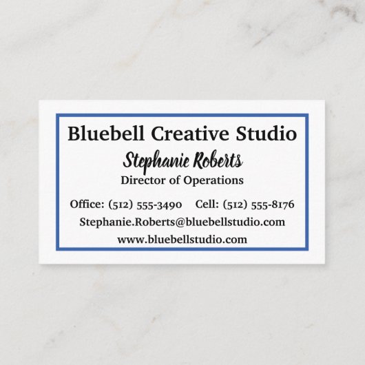 Schatten blauer Blumen Visitenkarte (Rückseite)