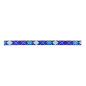 Schatten blauer Raute 1,5" weit Satin-Band Satinband (Vorderseite)