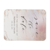 Schatten Blush Pink Frosted Wedding Save the Date Magnet (Horizontal)