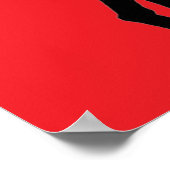 Schatten-Dämon-Monster Rote Augen Horror-Geschenk Poster (Ecke)