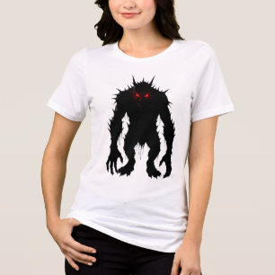 Schatten-Dämon-Monster Rote Augen Horror-Geschenk Tri-Blend Shirt