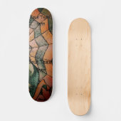 Schatten der abstrakten retro Kunst des grünen Skateboard (Vorderseite)