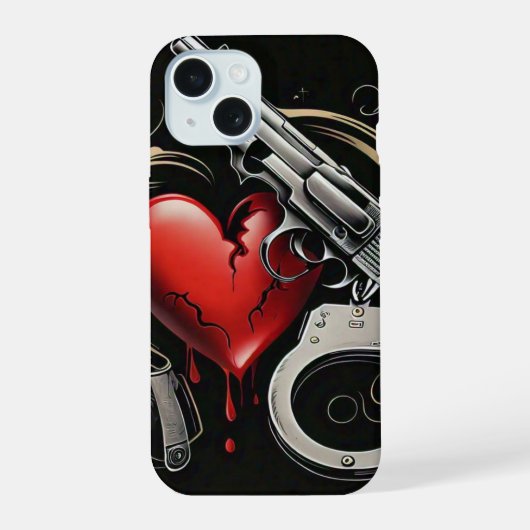 "Schatten der Begierde" iPhone 15 Hülle (Rückseite)