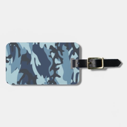 Schatten der blauen Camouflage Gepäckanhänger (Vorderseite horizontal)