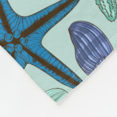 Schatten der blauen Seashells und des Fleecedecke (Ecke)