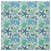 Schatten der blauen Seashells und des Stoff (Muster)