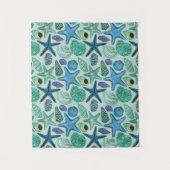 Schatten der blauen Seashells und des Wandteppich (Vorderseite)