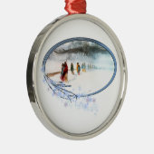 Schatten der Eule auf der Spur der Risse Silbernes Ornament (Rechts)