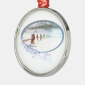 Schatten der Eule auf der Spur der Risse Silbernes Ornament (Links)