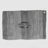 Schatten der grauen Ombre Streifen Golfhandtuch (Horizontal)