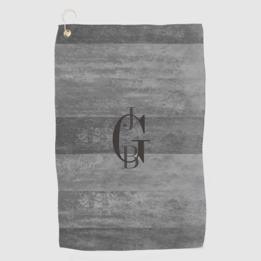 Schatten der grauen Ombre Streifen Golfhandtuch (Vorderseite)