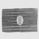 Schatten der grauen Ombre Streifen Golfhandtuch (Horizontal)