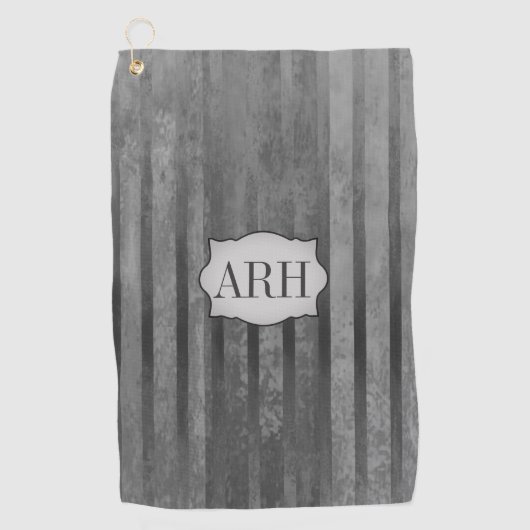 Schatten der grauen Ombre Streifen Golfhandtuch (Vorderseite)