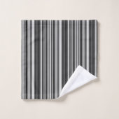 Schatten der grauen Streifen Badhandtuch Set (Waschlappen)