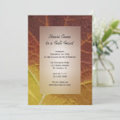 Schatten der Herbstfallfeier Einladung (Stehend Vorderseite)