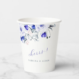 Schatten der Hochzeit von Royal Blue Ivory Pappbecher