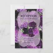 Schatten der Hochzeitsempfehlung Lila Nelken Einladung (Vorderseite)