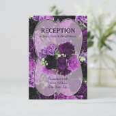 Schatten der Hochzeitsempfehlung Lila Nelken Einladung (Stehend Vorderseite)