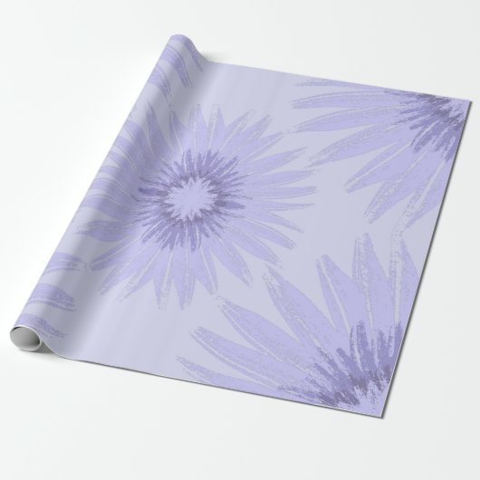 Schatten der Lavendel Sonnenblumen Geschenkpapier (Ungerollt)