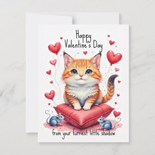 💘🐈Schatten der Liebe Feiertagskarte (Vorderseite)