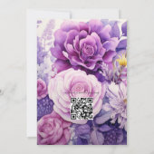 Schatten der Lila Blumenhochzeit Einladung (Rückseite)