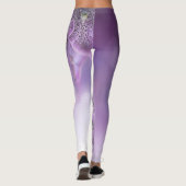 Schatten der Lila Orchideen von Violet Leggings (Rückseite)