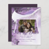 Schatten der Lila Orchideen von Violet Save The Date (Vorne/Hinten)